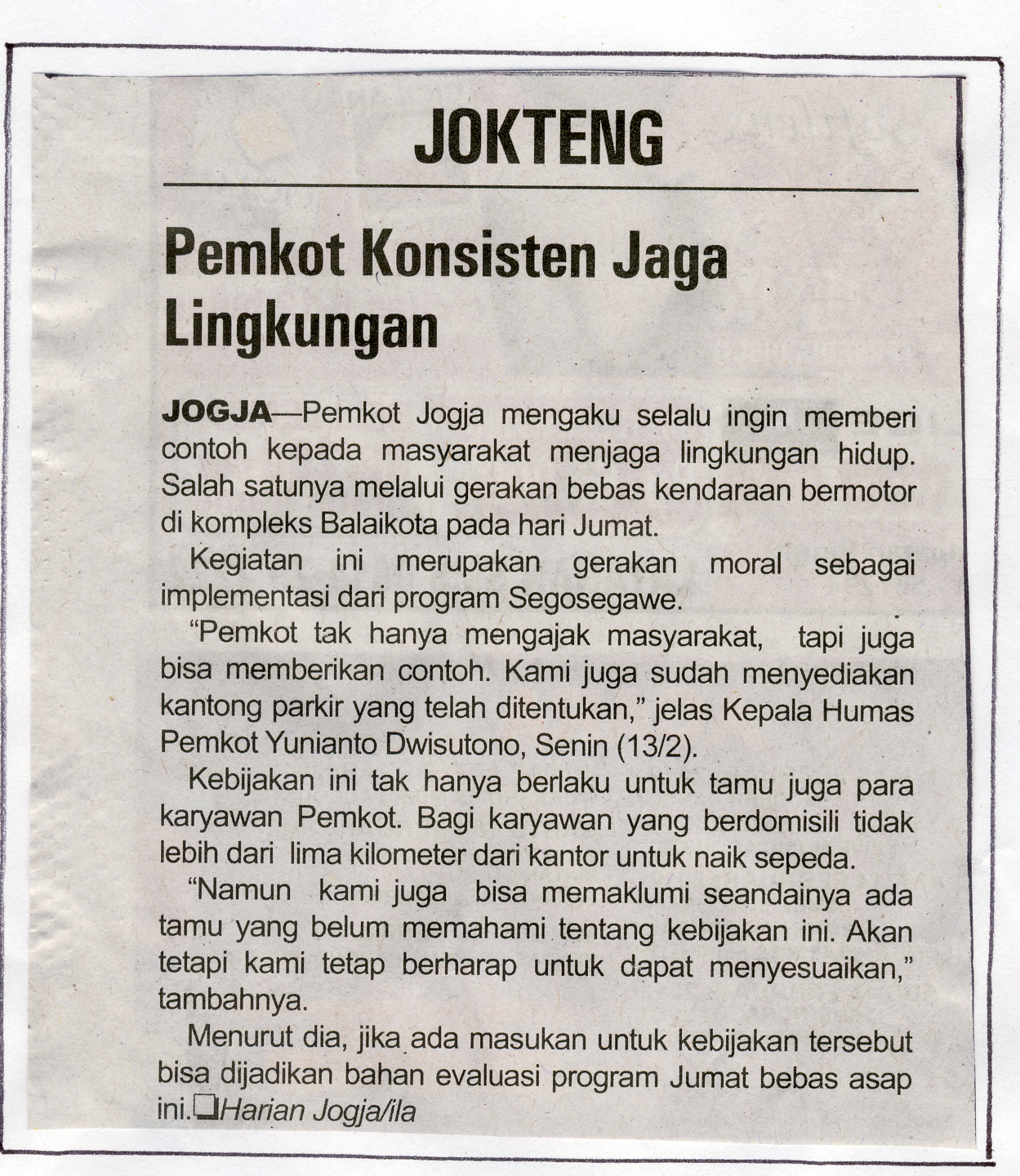 Kliping jogja terbaru